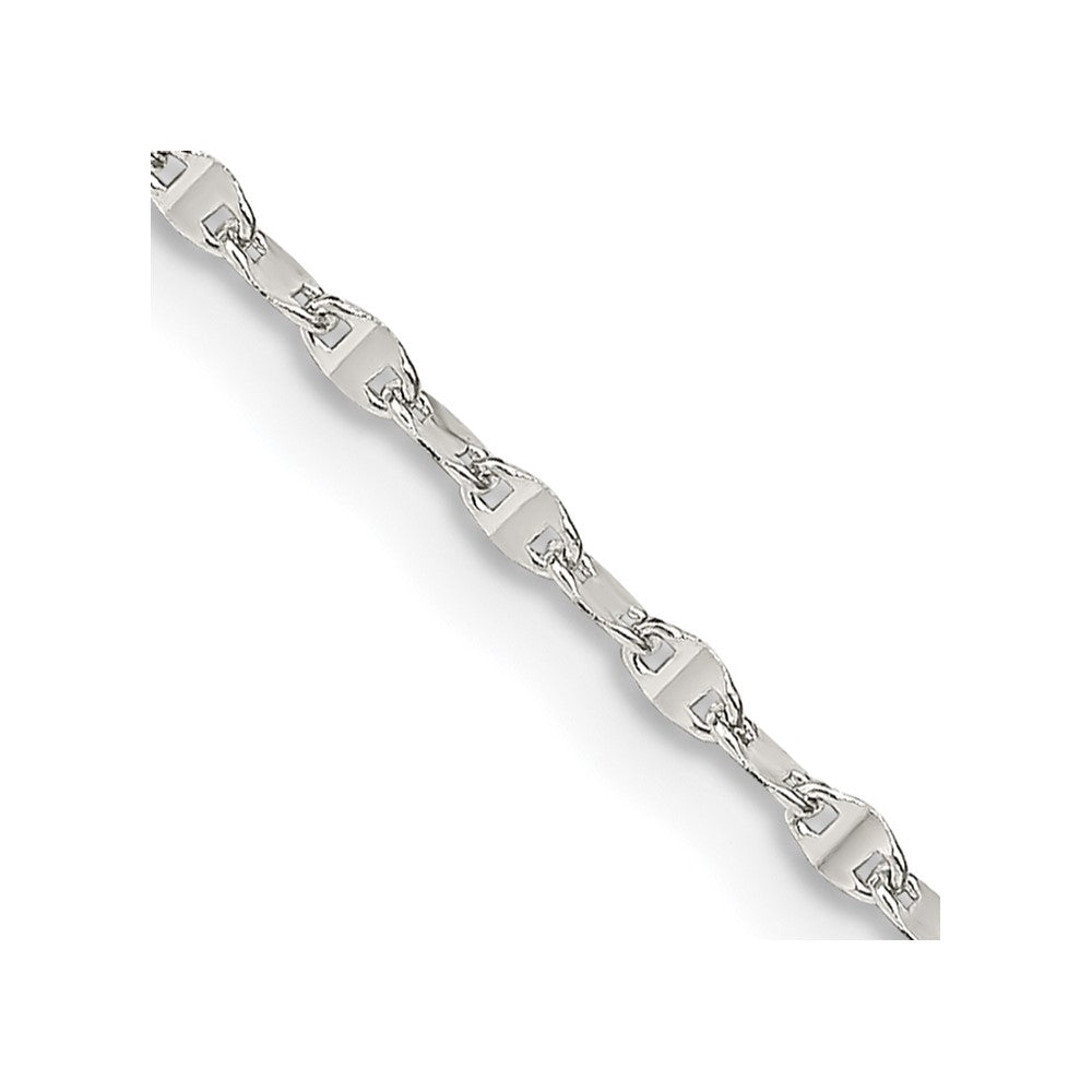 Sterling Silver 1.75mm Fancy Wave Flat Link Chain - 3