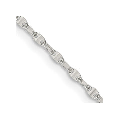 Sterling Silver 1.75mm Fancy Wave Flat Link Chain - 3