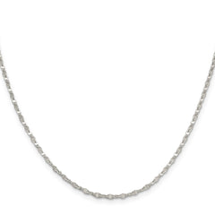 Sterling Silver 2.25mm Fancy Wave Flat Link Chain - 4