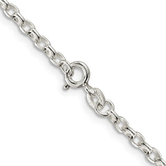 Sterling Silver 2.75mm Oval Fancy Rolo Chain - 6