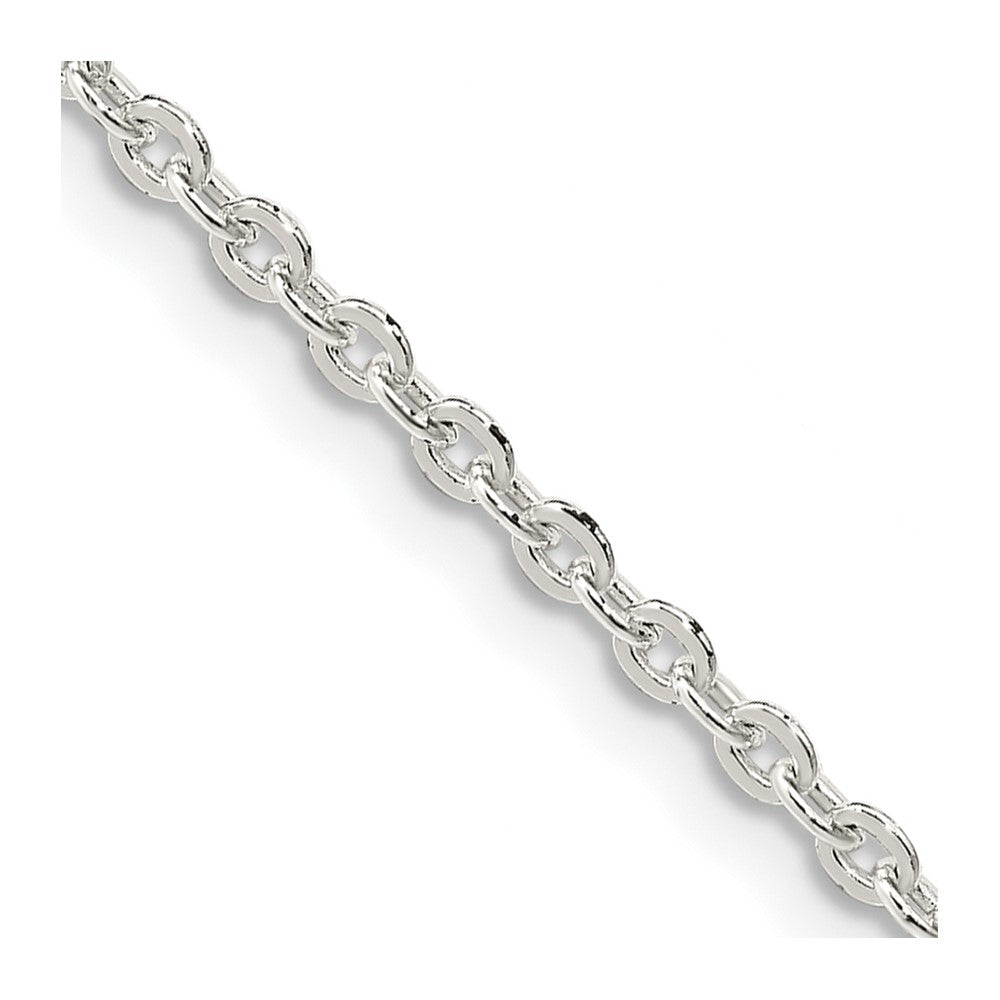 Sterling Silver 2mm Flat Link Cable Chain - 2
