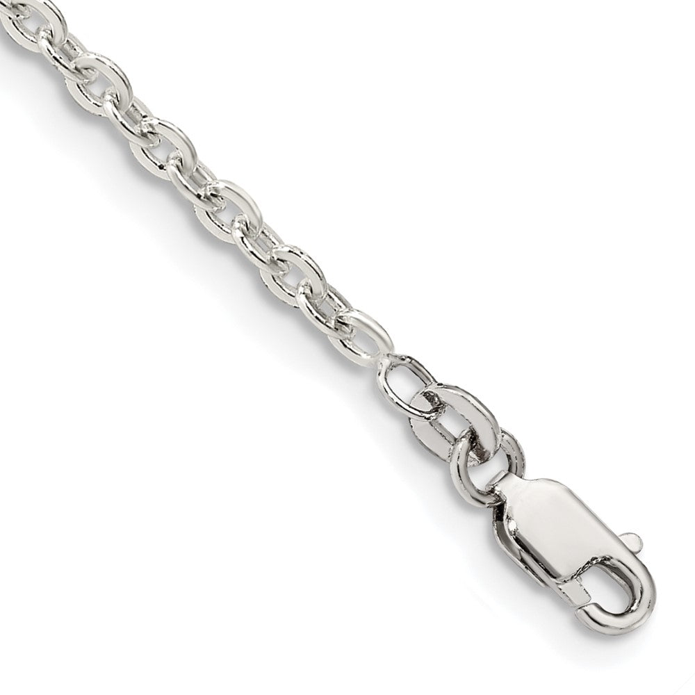Sterling Silver 2.75mm Flat Link Cable Chain - 5