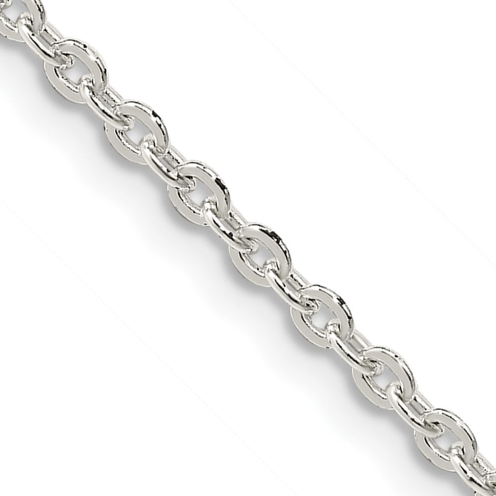 Sterling Silver 2.75mm Flat Link Cable Chain - 4