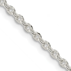 Sterling Silver 2.75mm Flat Link Cable Chain - 4