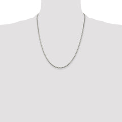 Sterling Silver 2.5mm Flat Rope Chain