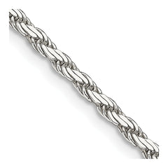 Sterling Silver 2.5mm Flat Rope Chain - 6