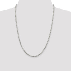 Sterling Silver 3.1mm Flat Rope Chain - 6