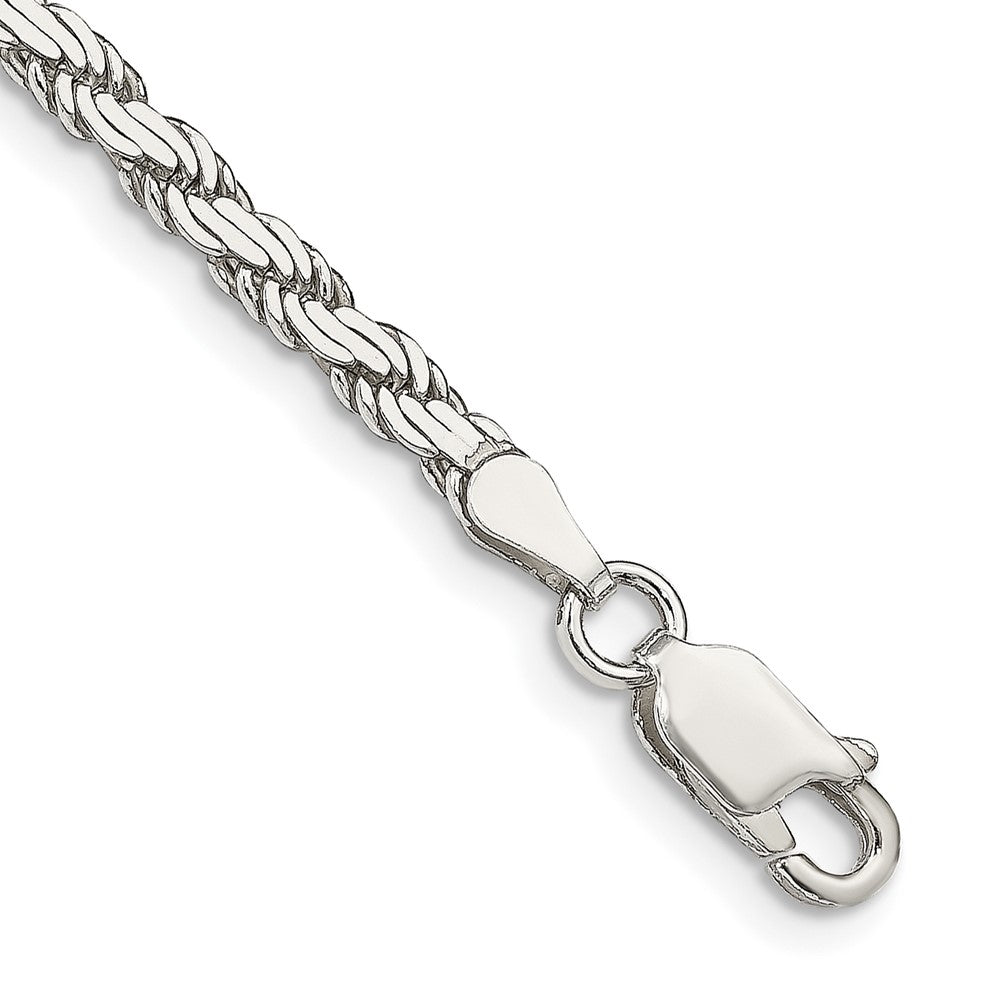 Sterling Silver 3.1mm Flat Rope Chain - 8