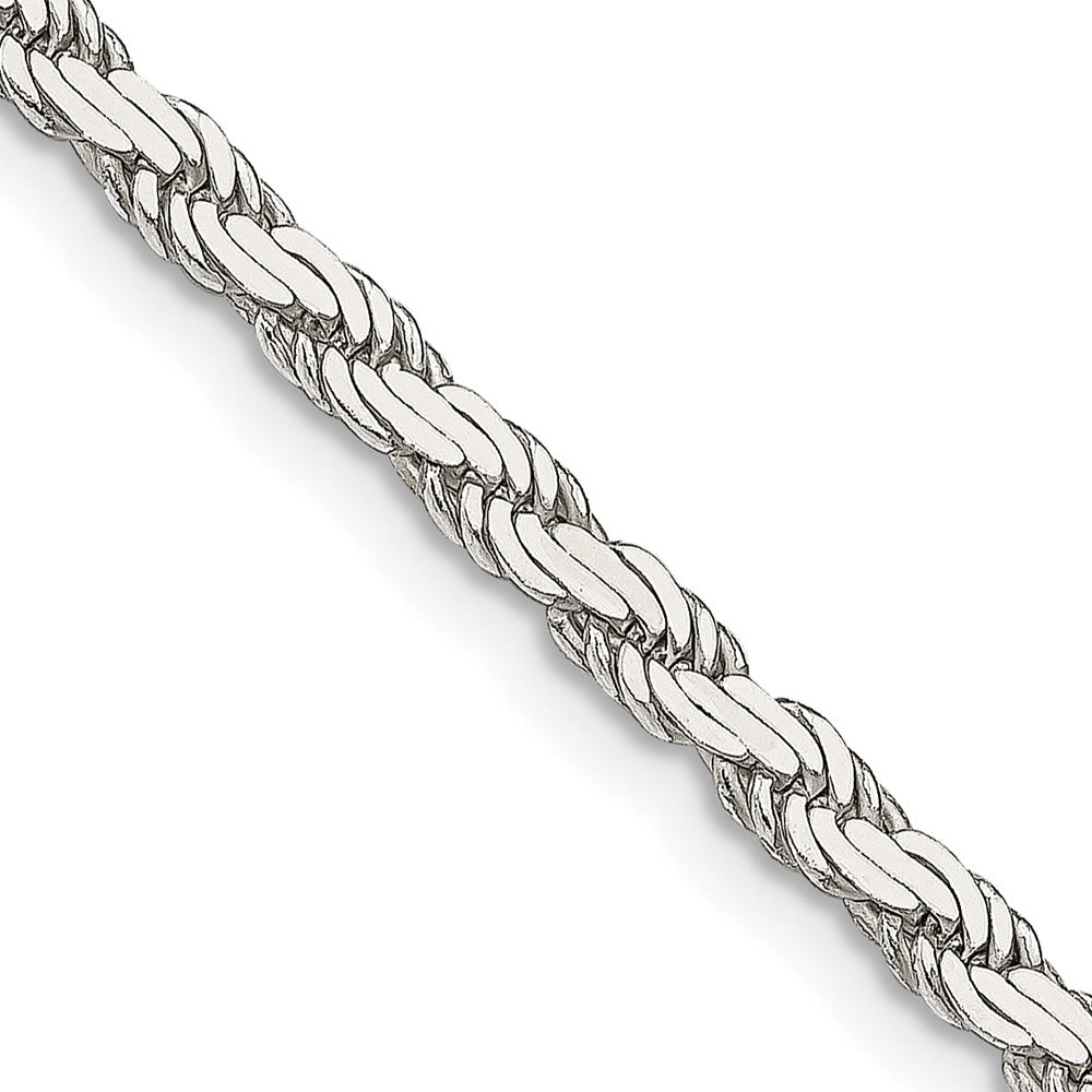 Sterling Silver 3.1mm Flat Rope Chain - 6