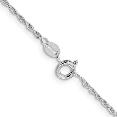Sterling Silver Rhodium-plated 1.6mm Loose Rope Chain - 4