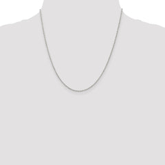Sterling Silver Rhodium-plated 1.6mm Loose Rope Chain - 4