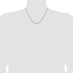 Sterling Silver Rhodium-plated 2.6mm Round Box Chain