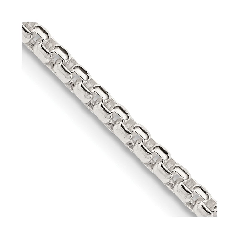 Sterling Silver 2.6mm Round Box Chain - 6