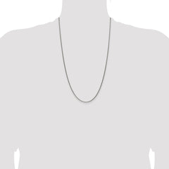 Sterling Silver Antiqued 1.6mm Solid Square Spiga Chain - 7