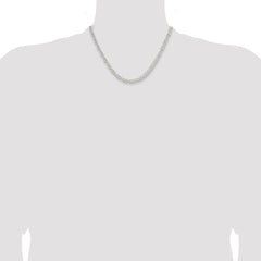 Sterling Silver 4.75mm Rounded Byzantine Chain - 5