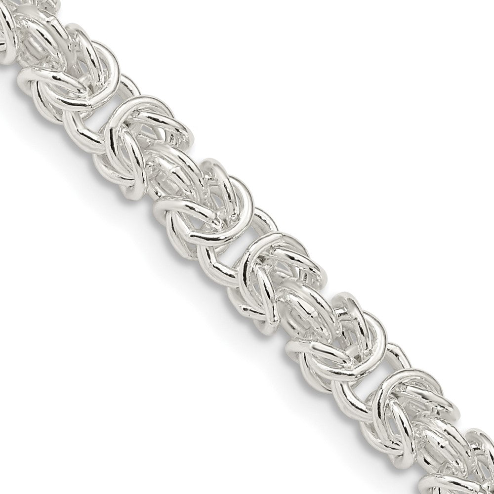 Sterling Silver 4.75mm Rounded Byzantine Chain - 5