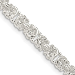 Sterling Silver 4.75mm Rounded Byzantine Chain - 5