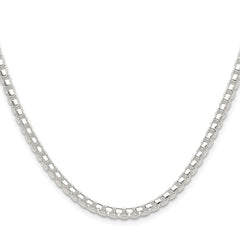 Sterling Silver Polished 4mm Round Box Chain - 2