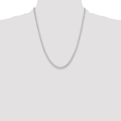Sterling Silver Polished 4mm Round Box Chain - 2