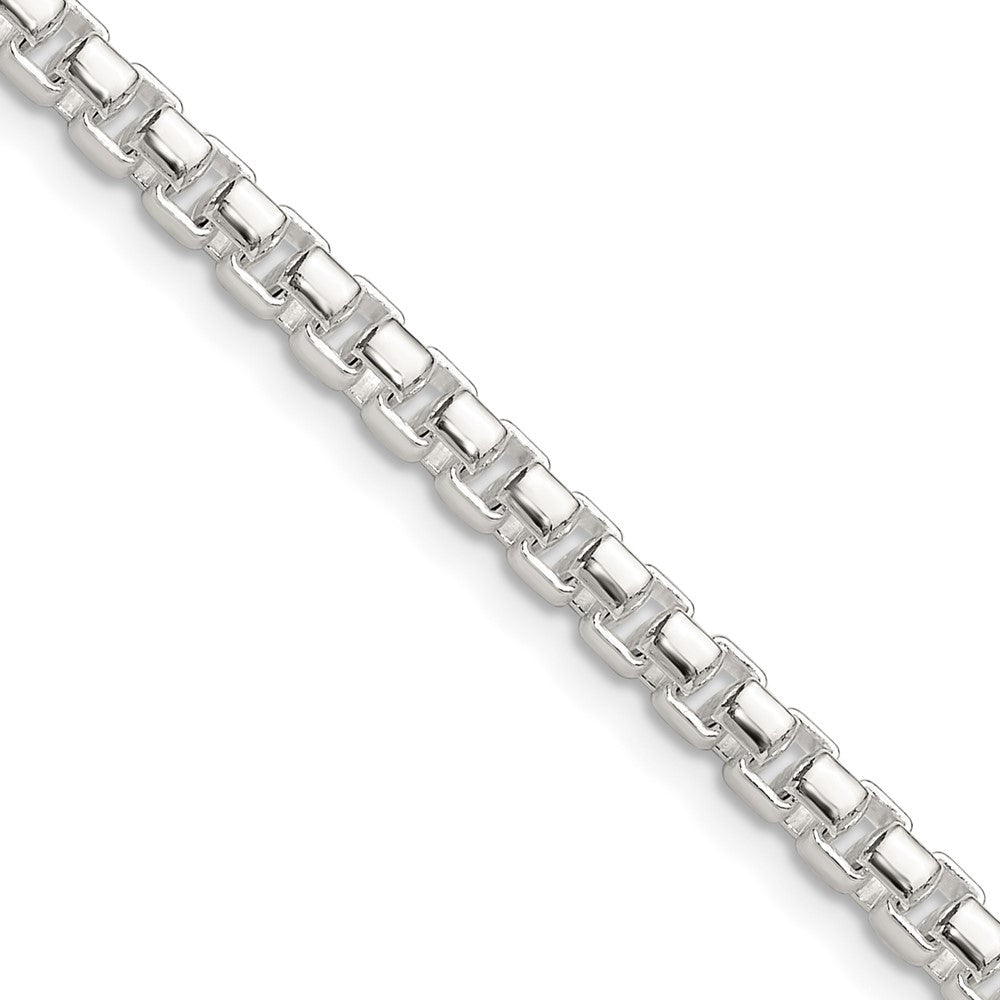 Sterling Silver Polished 4mm Round Box Chain - 2