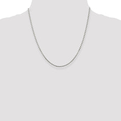 Sterling Silver 2.25mm Flat Rope Chain - 6