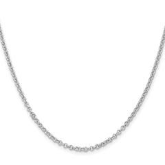 Sterling Silver Rhodium-plated 2.8mm Rolo Chain - 6