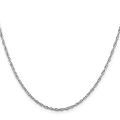 Sterling Silver Rhodium-plated 2mm Loose Rope Chain - 5