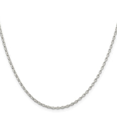 Sterling Silver 1.6mm Oval Fancy Rolo Chain - 7