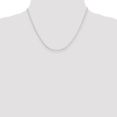 Sterling Silver 1.6mm Oval Fancy Rolo Chain - 6