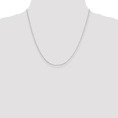 Sterling Silver 1.6mm Oval Fancy Rolo Chain - 7