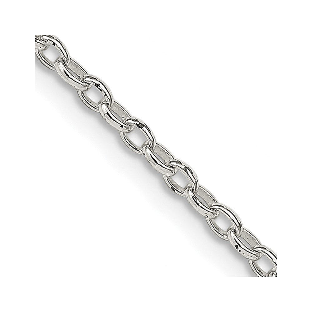 Sterling Silver 1.6mm Oval Fancy Rolo Chain - 4