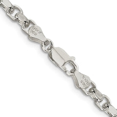 Sterling Silver 4mm Diamond-cut Rolo Chain - 7