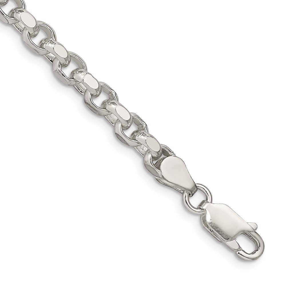 Sterling Silver 4mm Diamond-cut Rolo Chain - 4