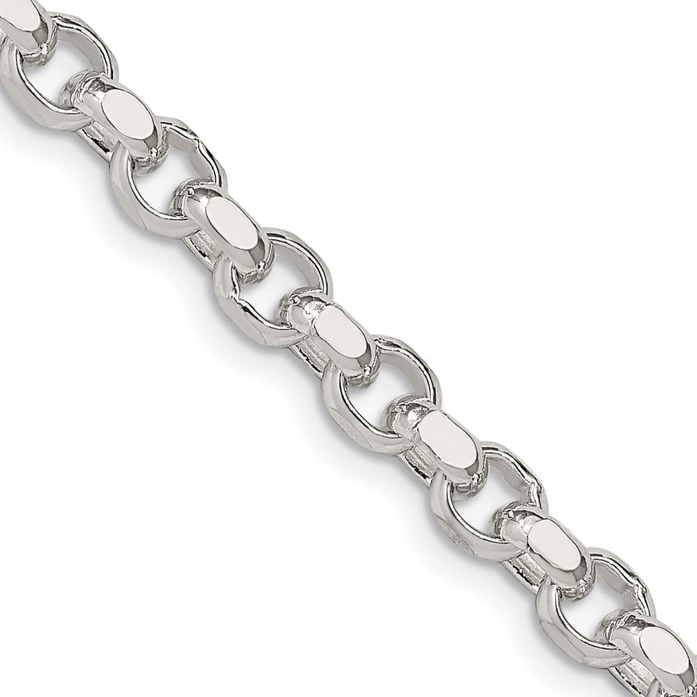 Sterling Silver 4mm Diamond-cut Rolo Chain - 3