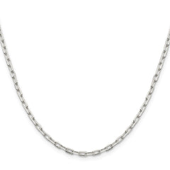 Sterling Silver 2.75mm Elongated Open Link Chain - 8