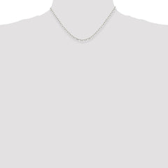 Sterling Silver 2.75mm Elongated Open Link Chain - 8