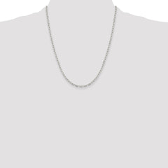 Sterling Silver 2.75mm Elongated Open Link Chain - 10