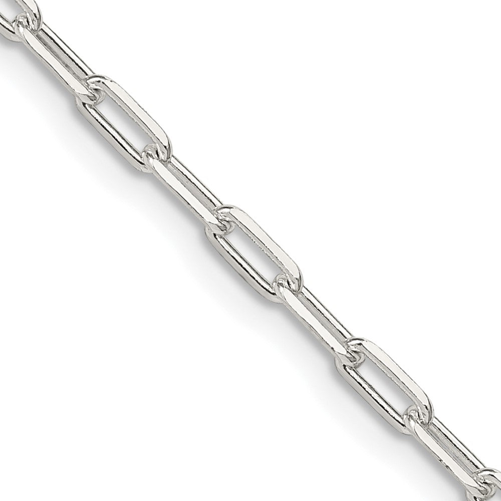Sterling Silver 2.75mm Elongated Open Link Chain - 8