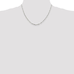 Sterling Silver 3.25mm Elongated Open Link Chain - 7