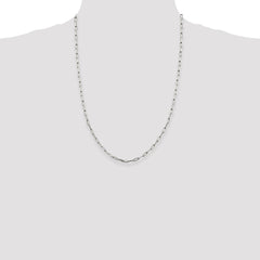 Sterling Silver 3.25mm Elongated Open Link Chain - 8
