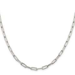Sterling Silver 4.25mm Elongated Open Link Chain - 9