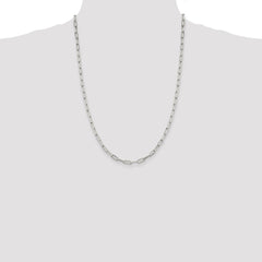 Sterling Silver 4.25mm Elongated Open Link Chain