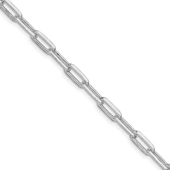 Sterling Silver Rhodium-plated 4.25mm Elongated Open Link Chain - 9