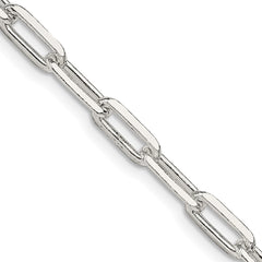 Sterling Silver 4.25mm Elongated Open Link Chain - 8