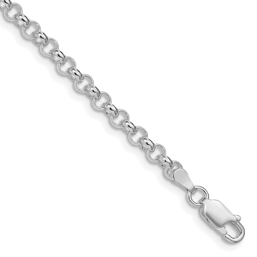 Sterling Silver Rhodium-plated 4mm Rolo Chain - 16
