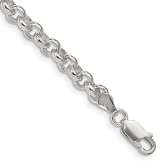 Sterling Silver 5mm Rolo Chain - 8