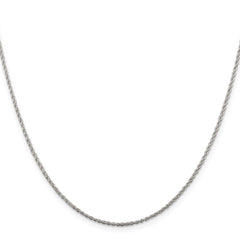 Sterling Silver Rhodium-plated 1.3mm Loose Rope Chain - 6