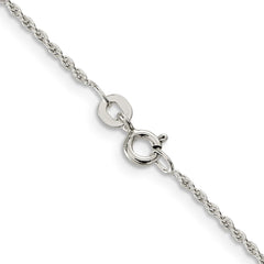 Sterling Silver Rhodium-plated 1.3mm Loose Rope Chain - 6