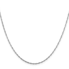 Sterling Silver Rhodium-plated 1.4mm Singapore Chain - 3