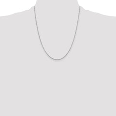 Sterling Silver Rhodium-plated 1.4mm Singapore Chain - 3